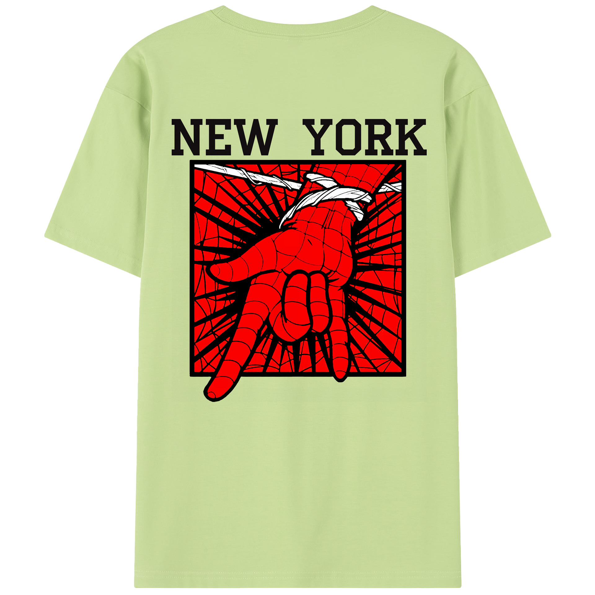 （画像用） Spider Man スパイダーマン 綿100％半袖Tシャツ（背面プリント）